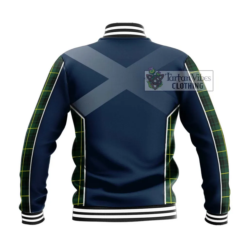 Arthur Modern Tartan Baseball Jacket with Family Crest and Lion Rampant Vibes Sport Style