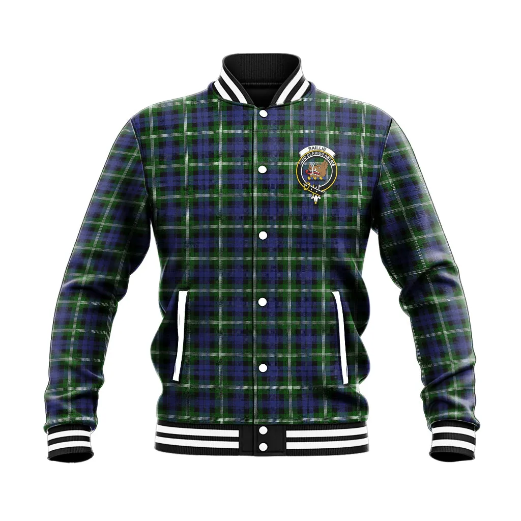 Baillie (Bailey) Tartan Baseball Jacket with Family Crest