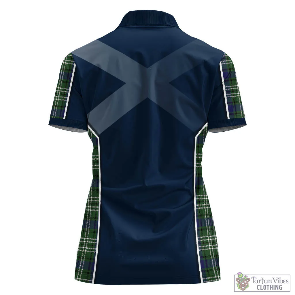 Blyth Tartan Women's Polo Shirt with Family Crest and Lion Rampant Vibes Sport Style