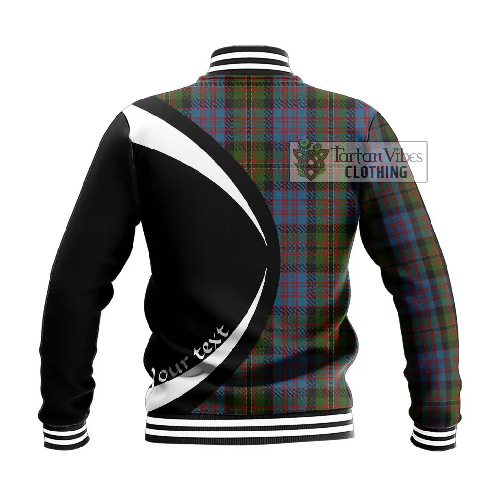 Bowie Tartan Baseball Jacket with Family Crest Circle Style