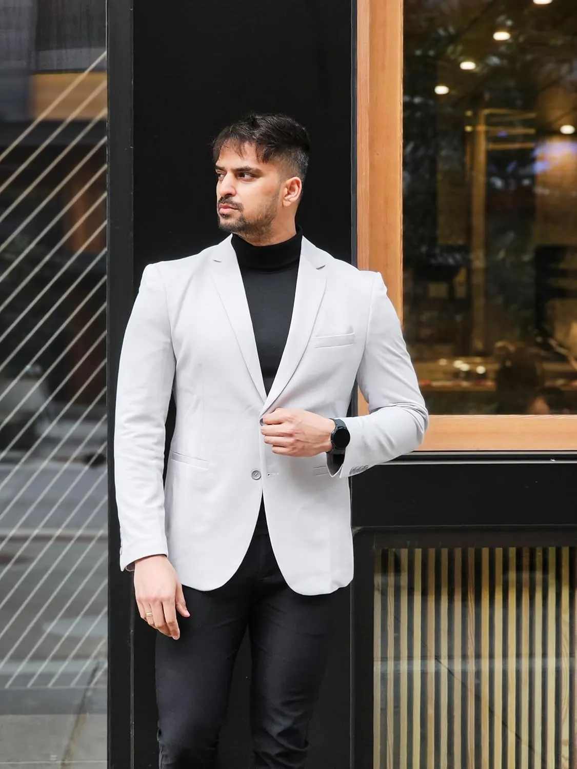COOFANDY Men's Casual Blazer Slim Fit Suit Jackets Two Button Lightweight Knit Sport Coat