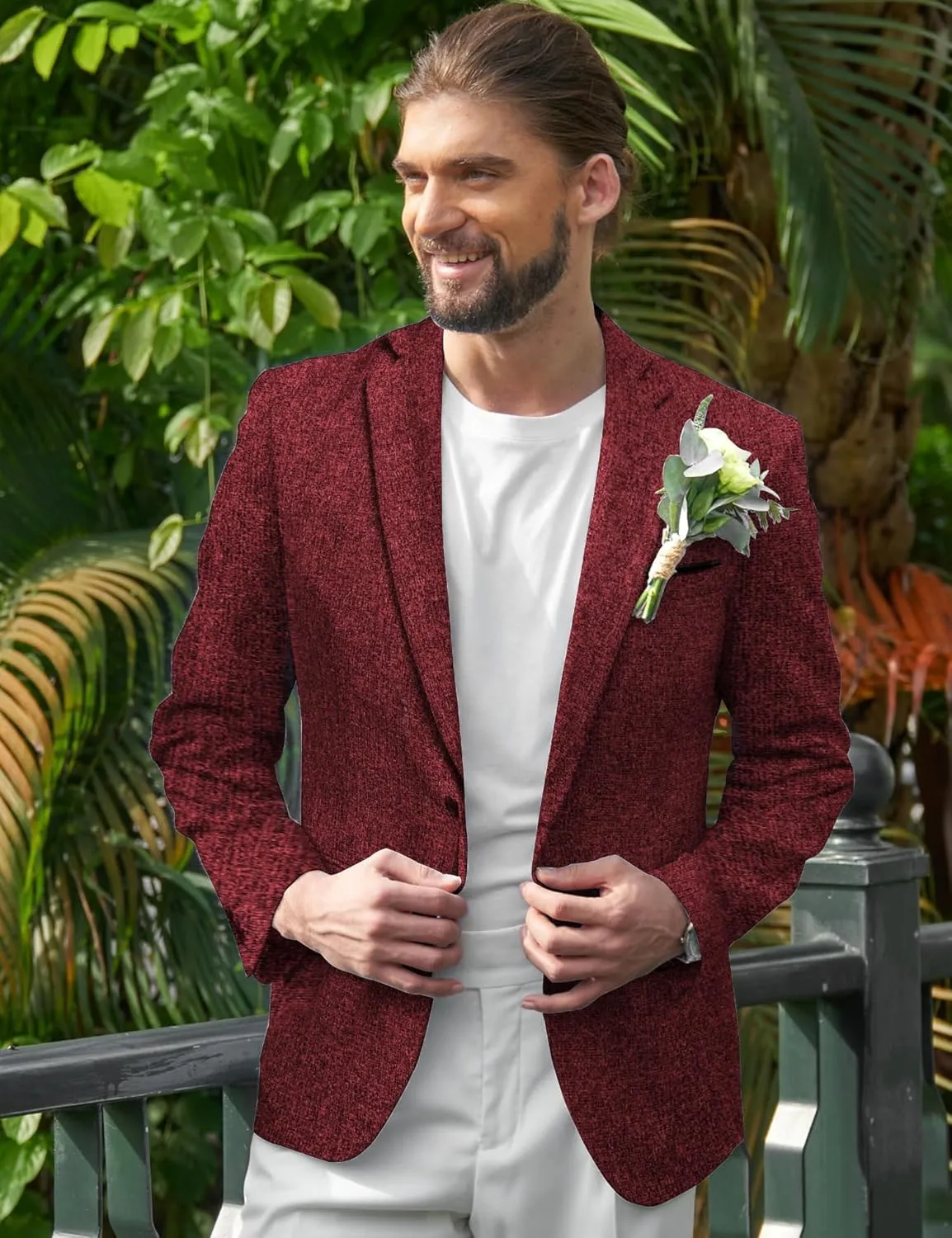 COOFANDY Men's Casual Blazer Suit Jackets Slim Fit One Button Business Sport Coats