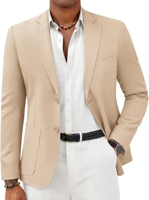 COOFANDY Mens Casual Sport Coat Lightweight Two Button Blazer Slim Fit Business Jackets