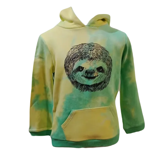 Cotton Green tie-dye Sloth hoodie