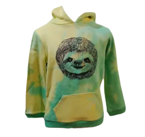 Cotton Green tie-dye Sloth hoodie