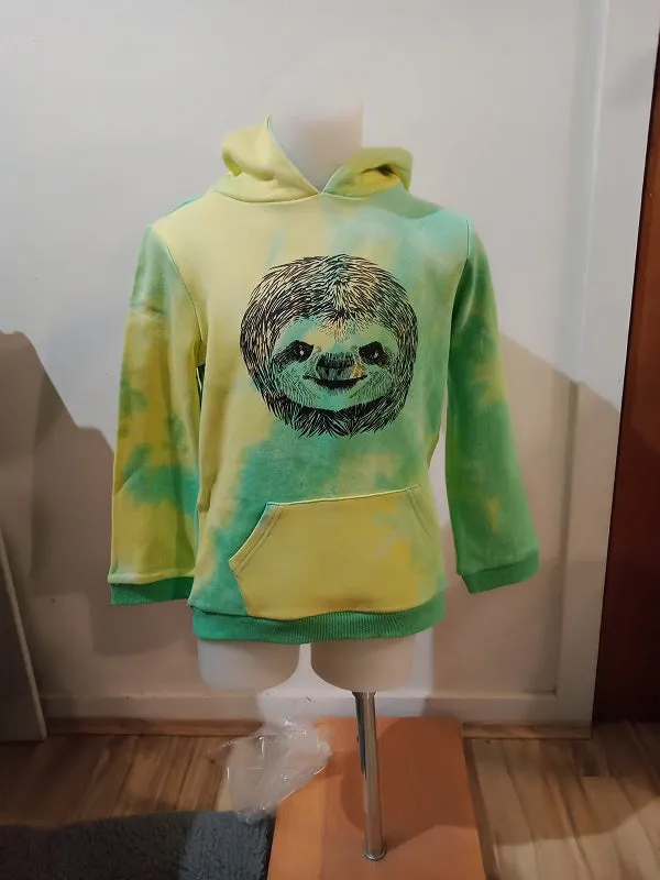 Cotton Green tie-dye Sloth hoodie