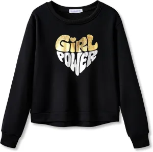 Crop Sweatshirt for Little & Big Girls - Cool Top Clothes Stylish Graffiti/California/New York Size 6-18