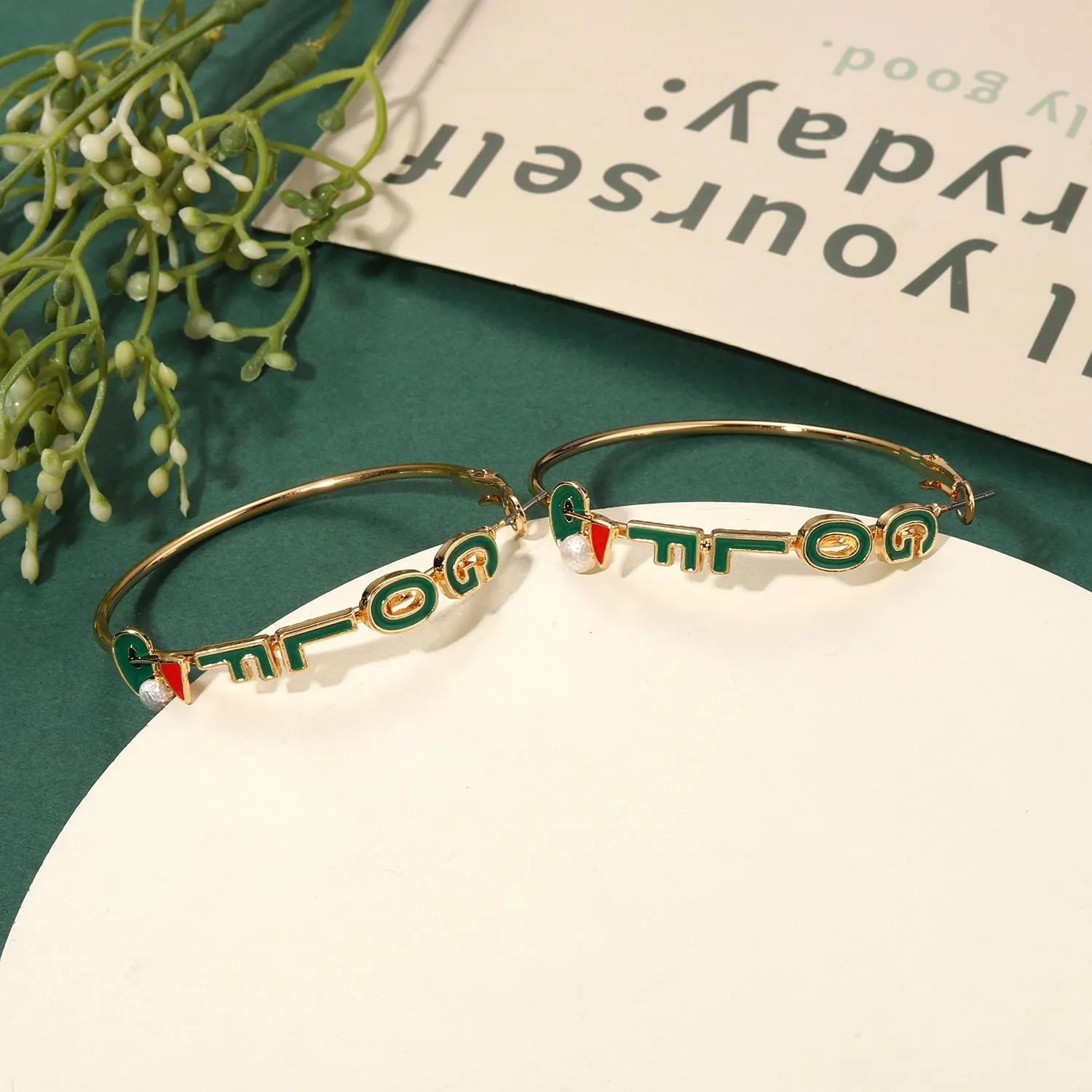 Golf Hoop Earrings for Women Golf Ball Tee Bag Cart Earring Statement Golf Themed Earrings Putting Green Earrings Sport Game Day Golf Accessories Outfits Jewelry Gifts