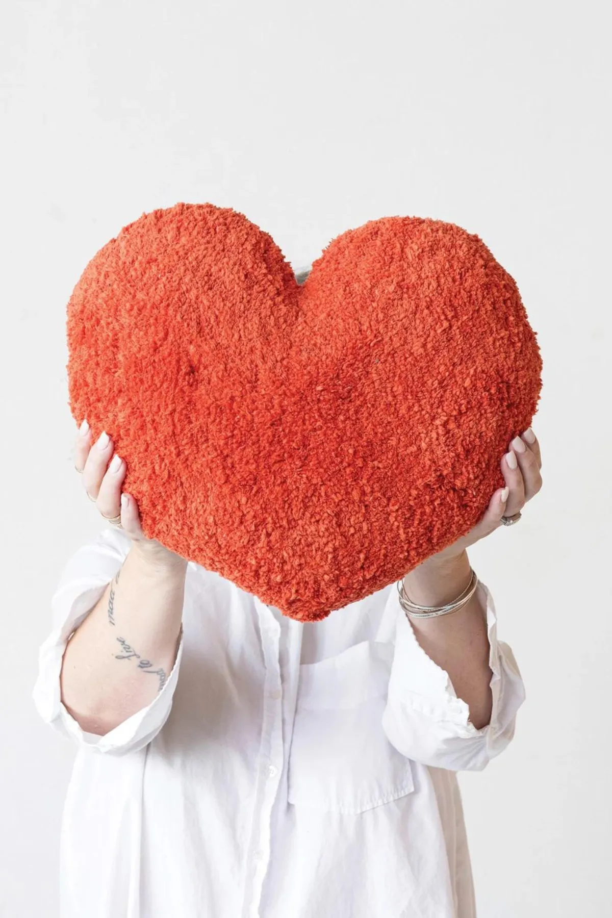 Heart Shaped Cotton Tufted Pillow