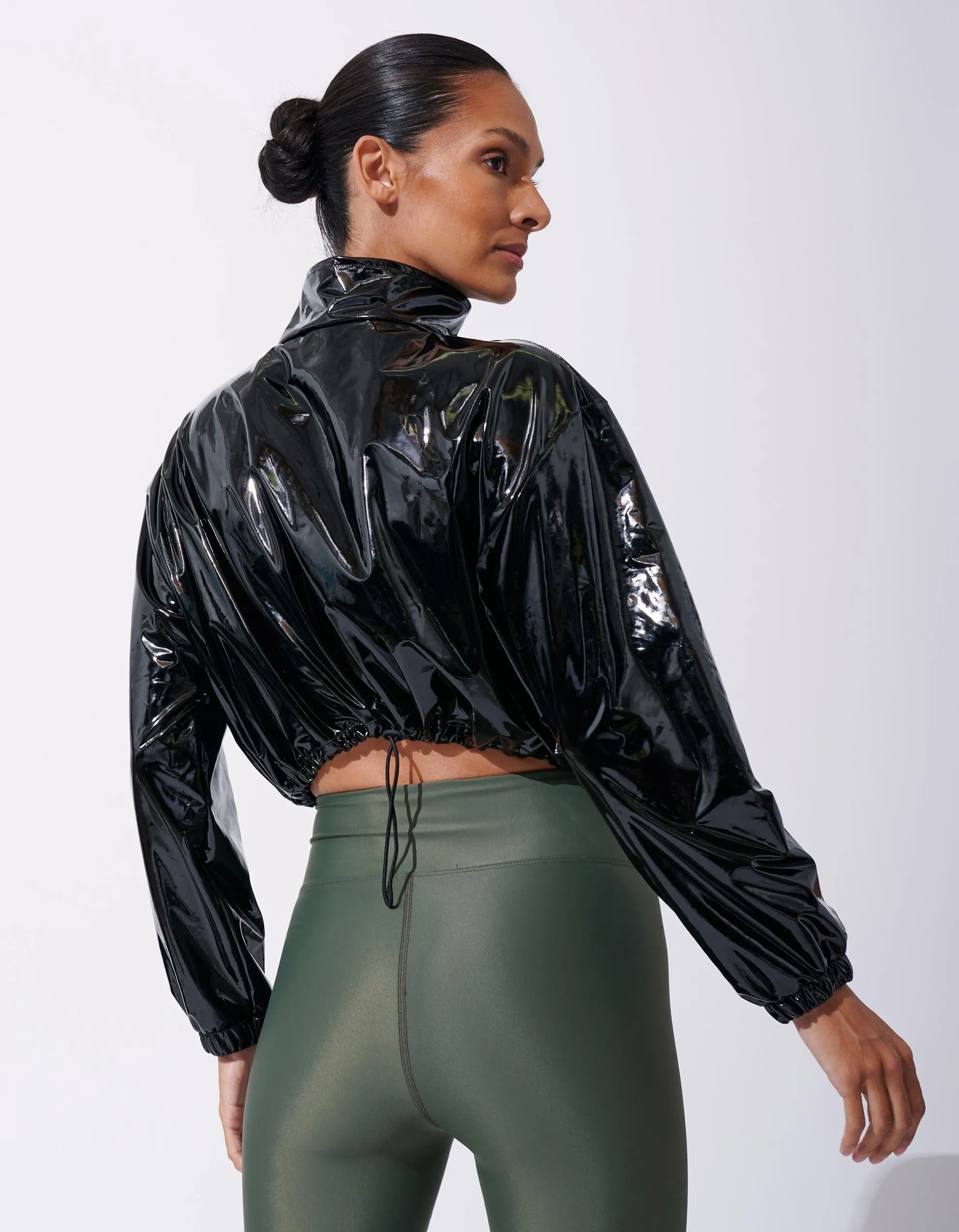 Heroine Sport Olympic Patent Jacket - Black