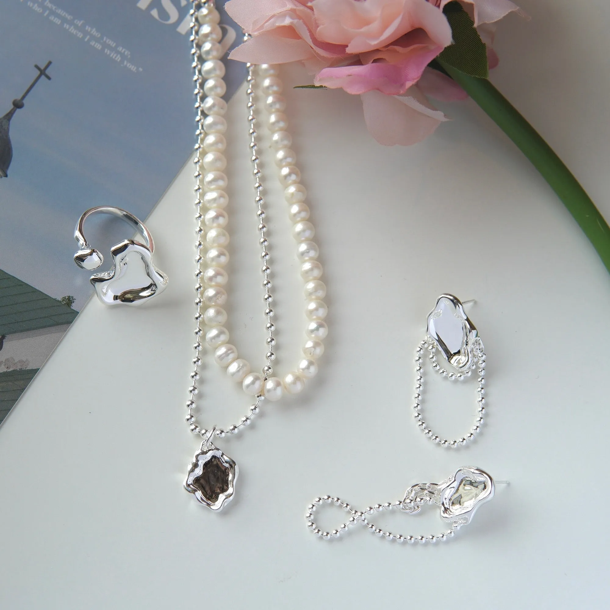 Irregular Shaped Silver Ring