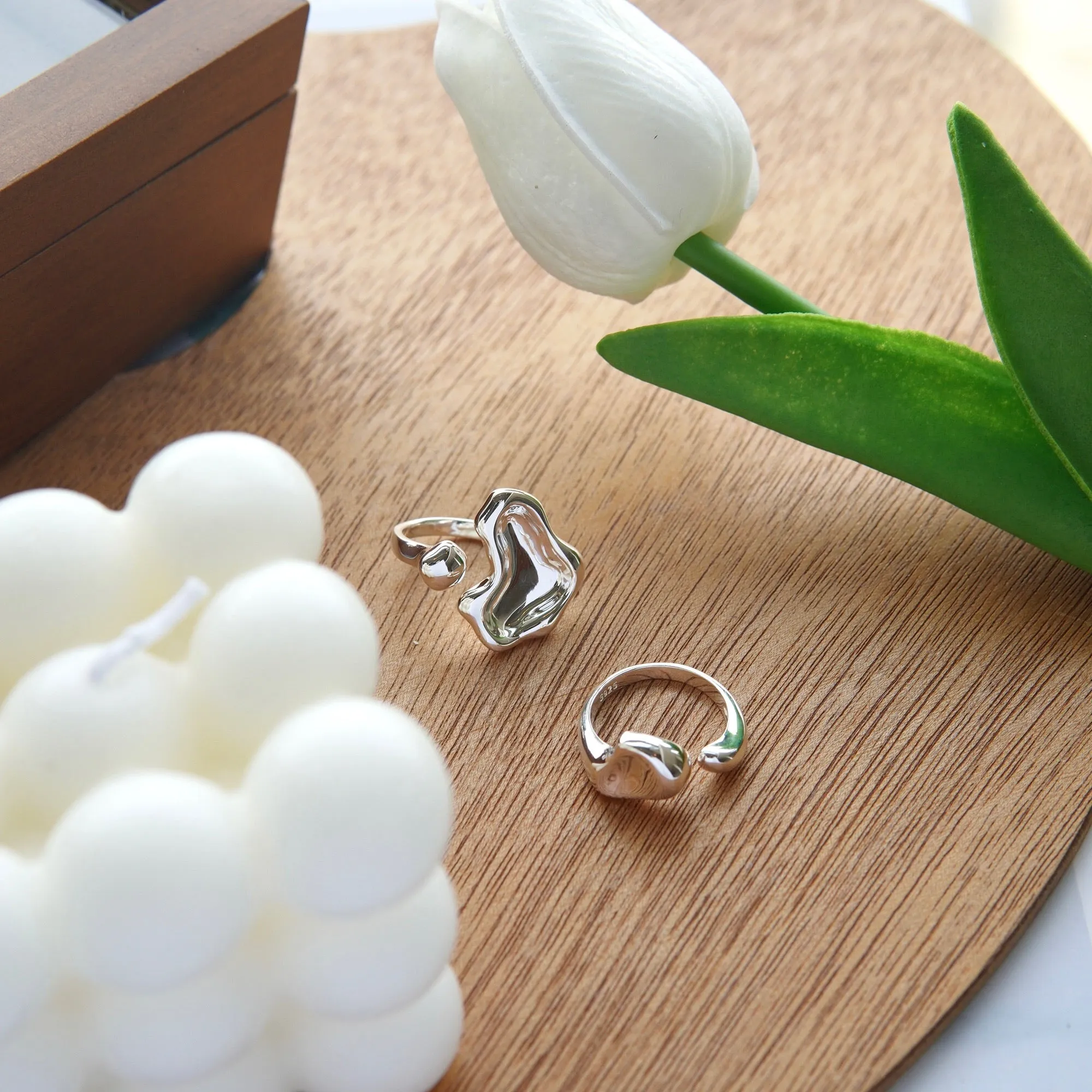 Irregular Shaped Silver Ring