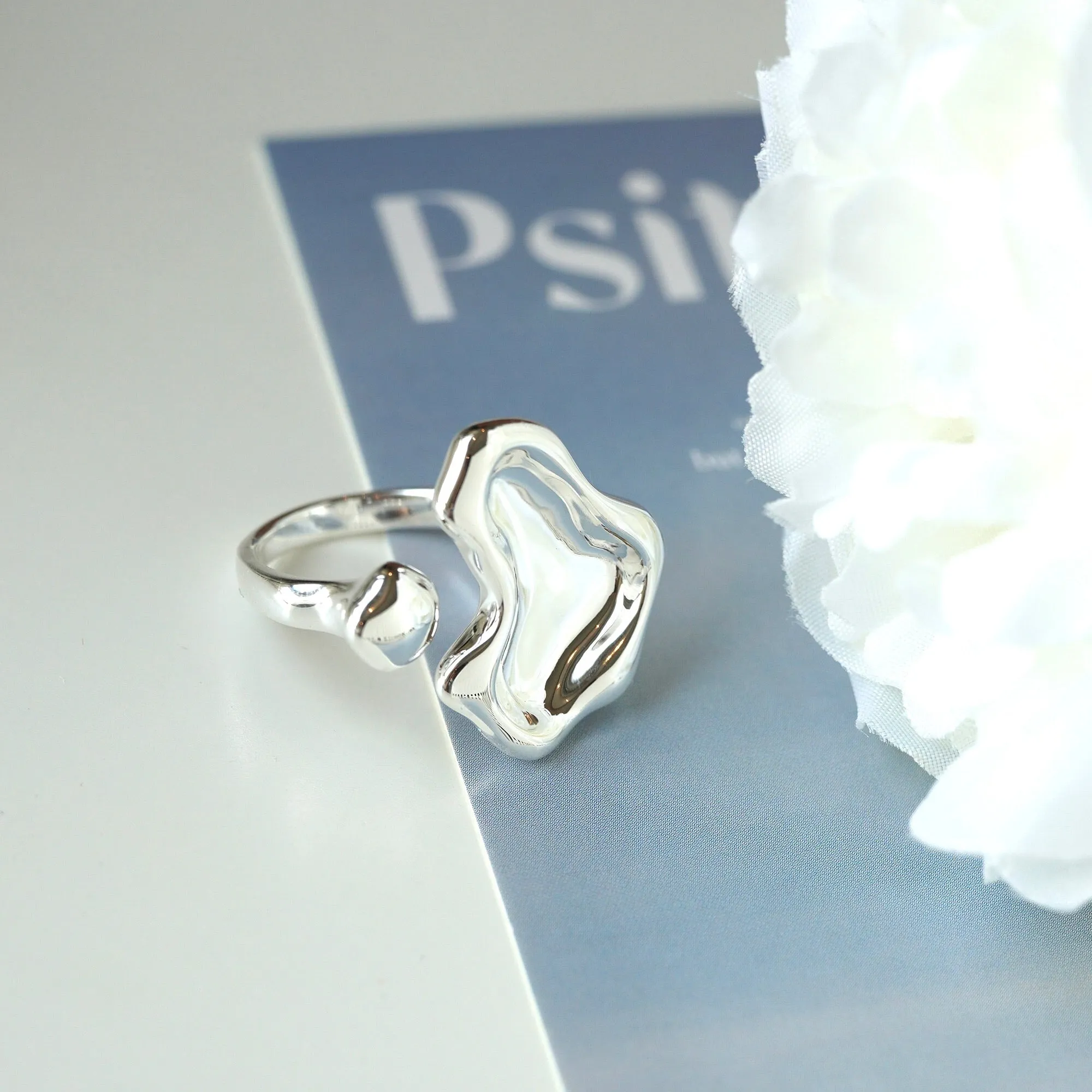 Irregular Shaped Silver Ring
