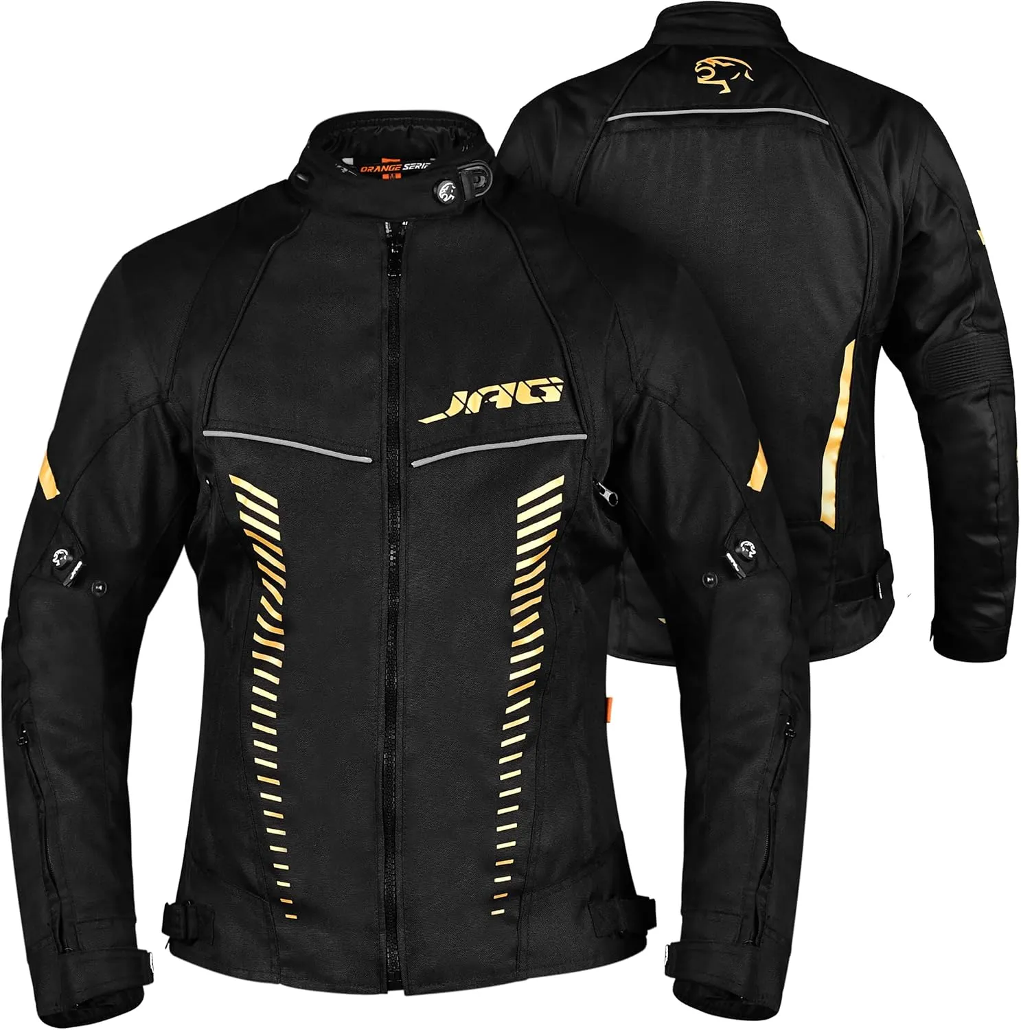 JAG Touring Motorcycle Jacket for Women, All Season Adventure Women's Dual Sport Jacket with CE Armor Cordura Fabric
