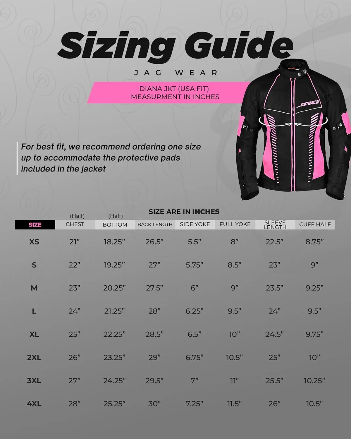 JAG Touring Motorcycle Jacket for Women, All Season Adventure Women's Dual Sport Jacket with CE Armor Cordura Fabric