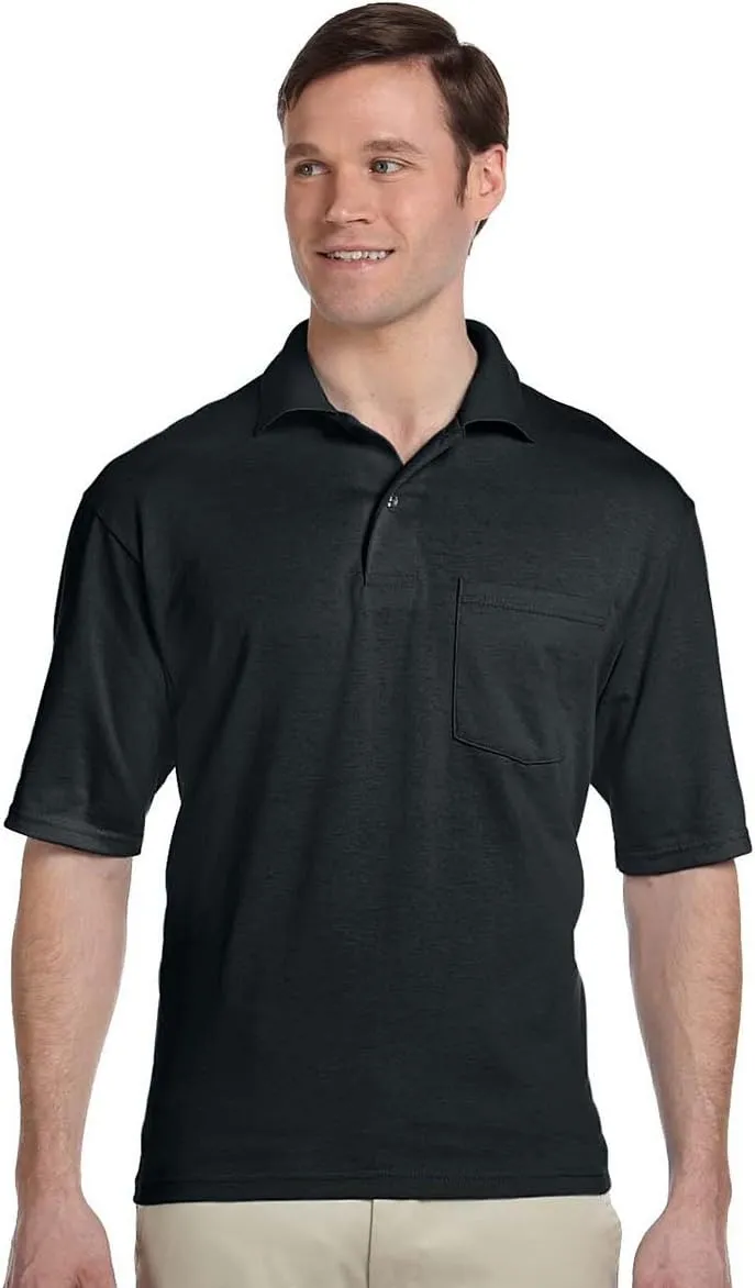 Jerzees 5.6 oz., 50/50 Jersey Pocket Polo with SpotShield (436P) OXFORD