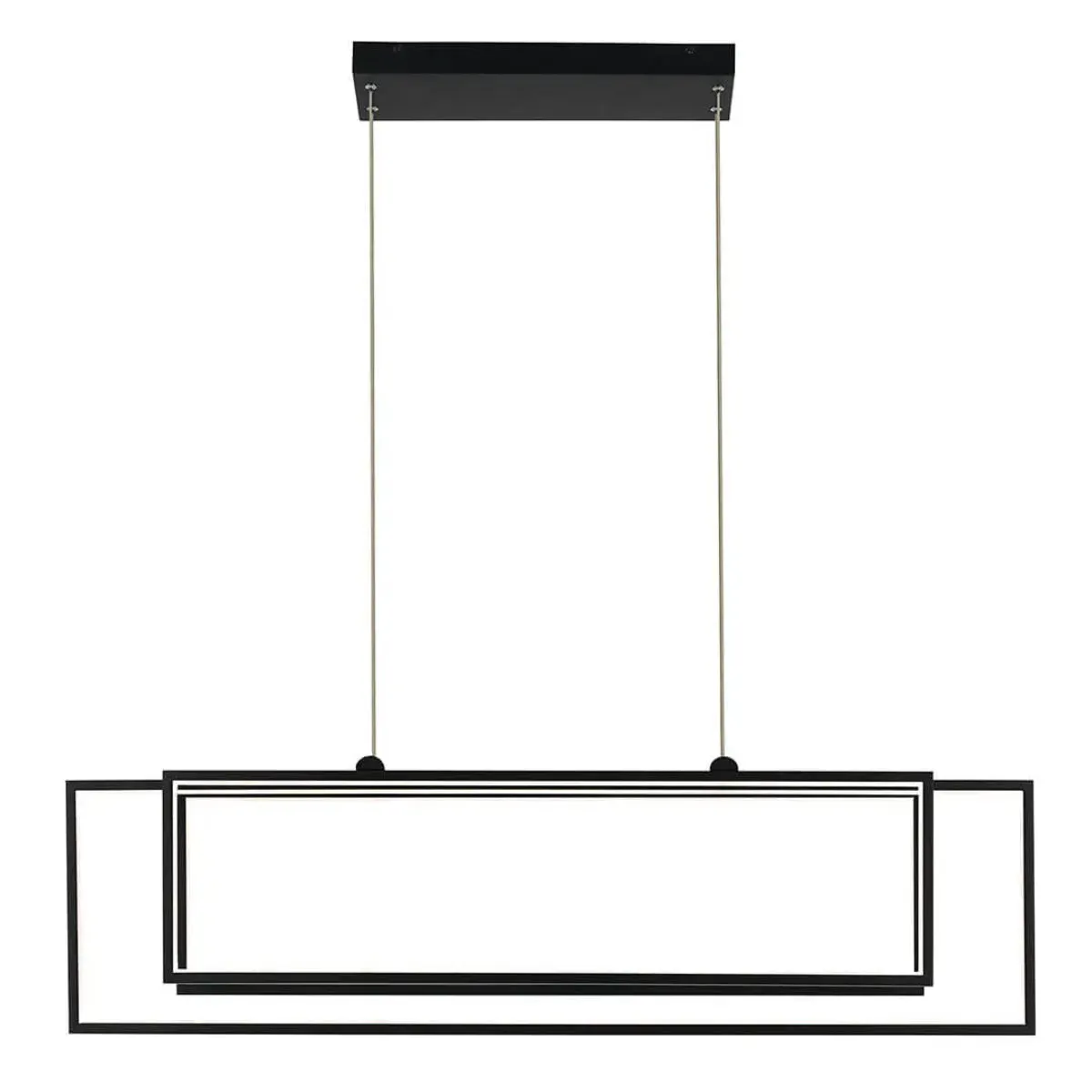 Jestin 46 in. 3 Lights Chandelier Matte Black Finish