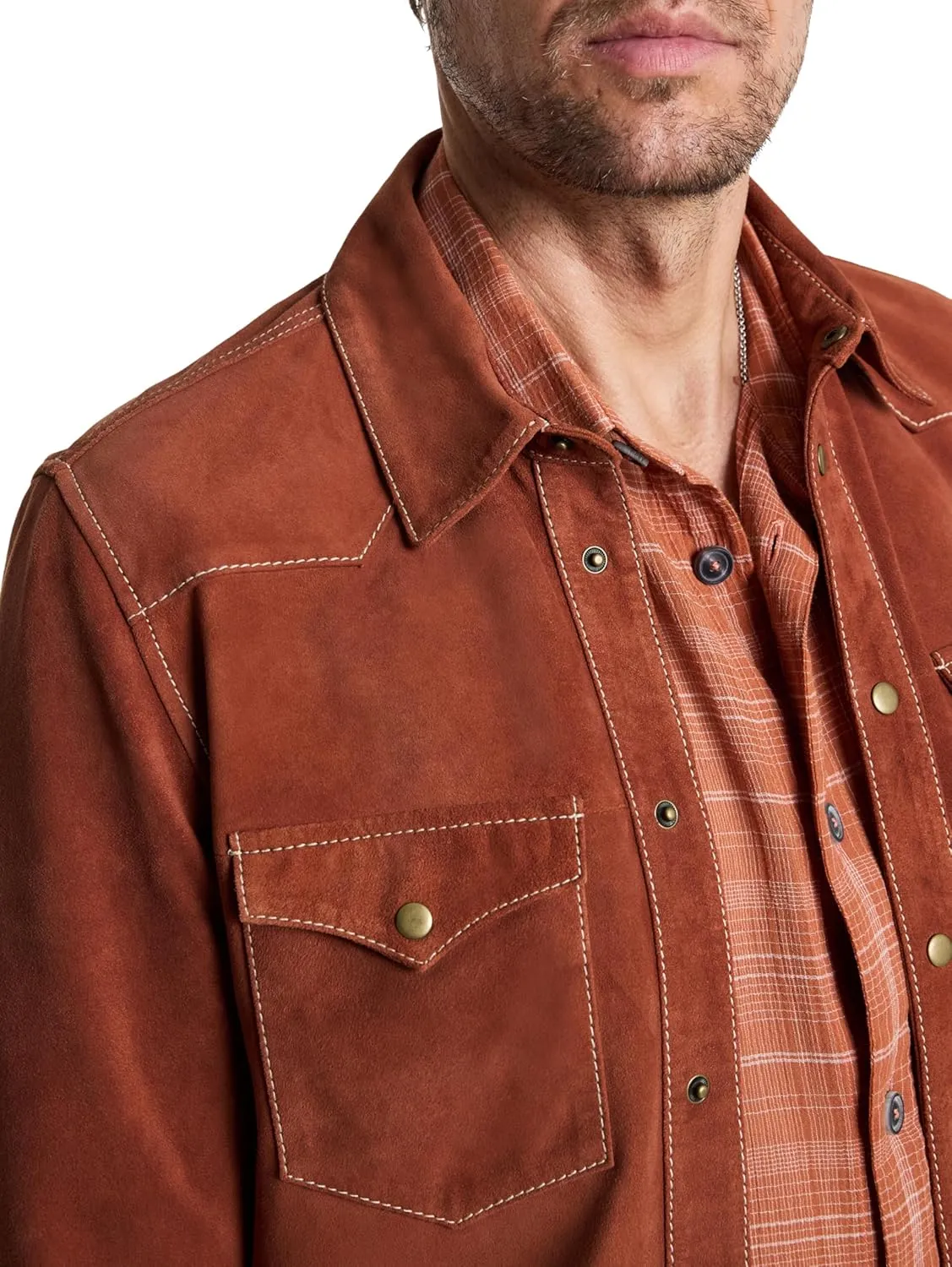 John Varvatos Men's Mason Leather Shirt Jacket