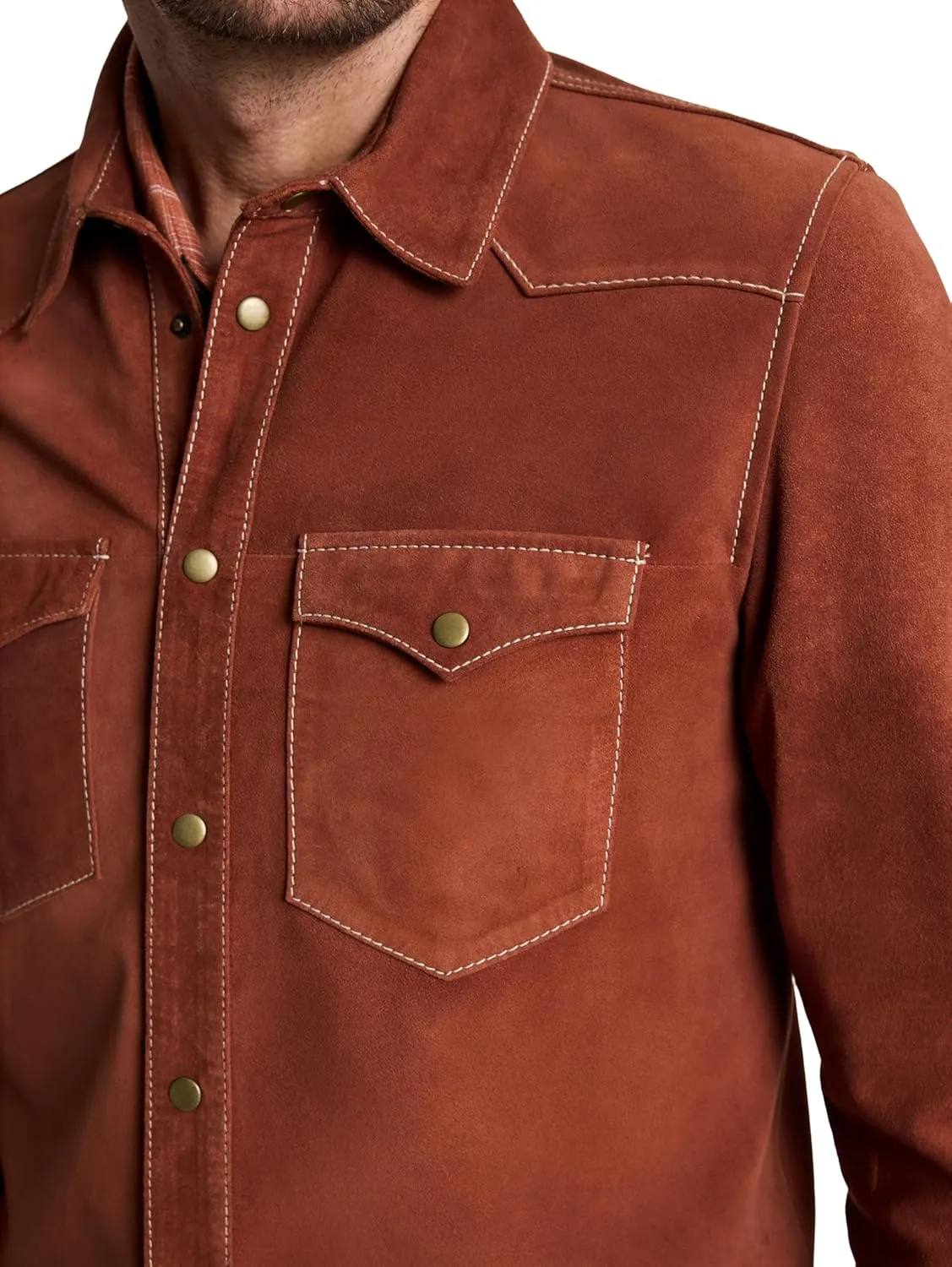 John Varvatos Men's Mason Leather Shirt Jacket