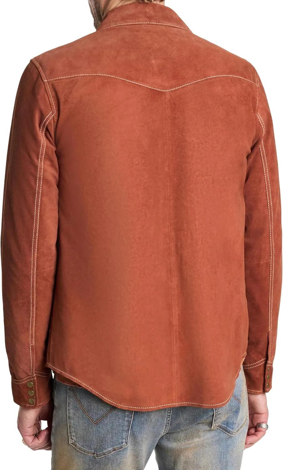 John Varvatos Men's Mason Leather Shirt Jacket