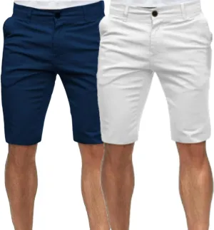 Maiyifu-GJ Men's Modern Stretch Denim Shorts Knee Length Slim Fit Jean Shorts Summer Fashion Short Pants