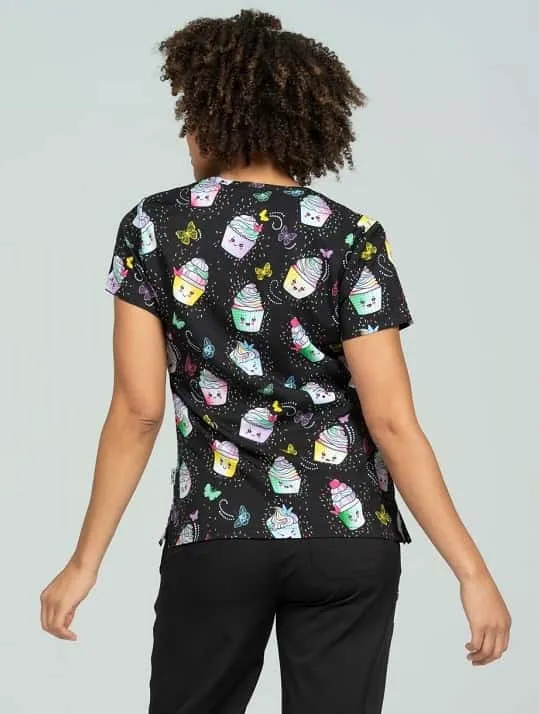 Meraki Sport Women's Print Scrub Top | Cake it Easy