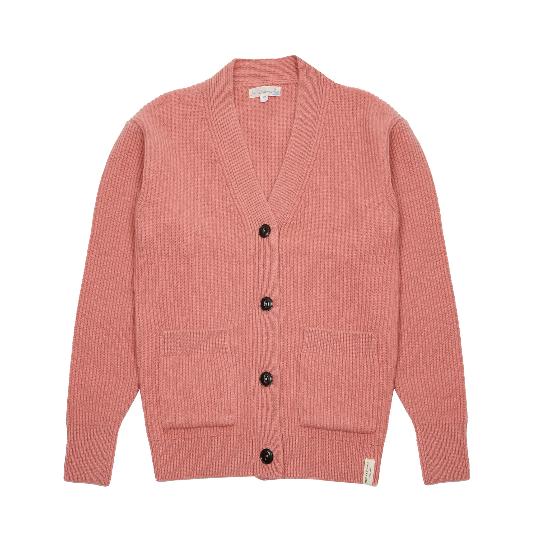 Merz b Schwanen Good Basics Cashmere/Merino Cardigan in Rosewood
