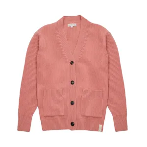 Merz b Schwanen Good Basics Cashmere/Merino Cardigan in Rosewood