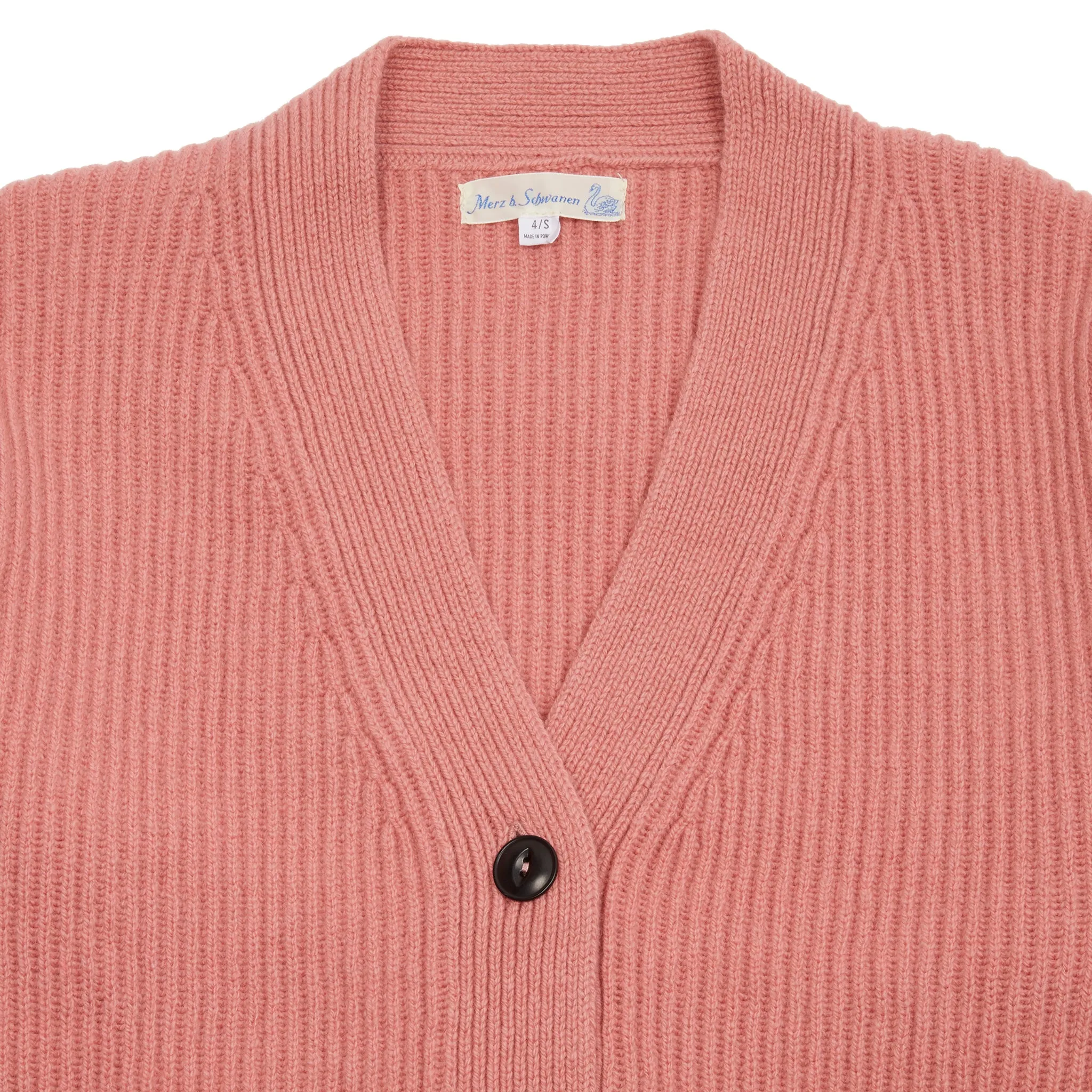 Merz b Schwanen Good Basics Cashmere/Merino Cardigan in Rosewood