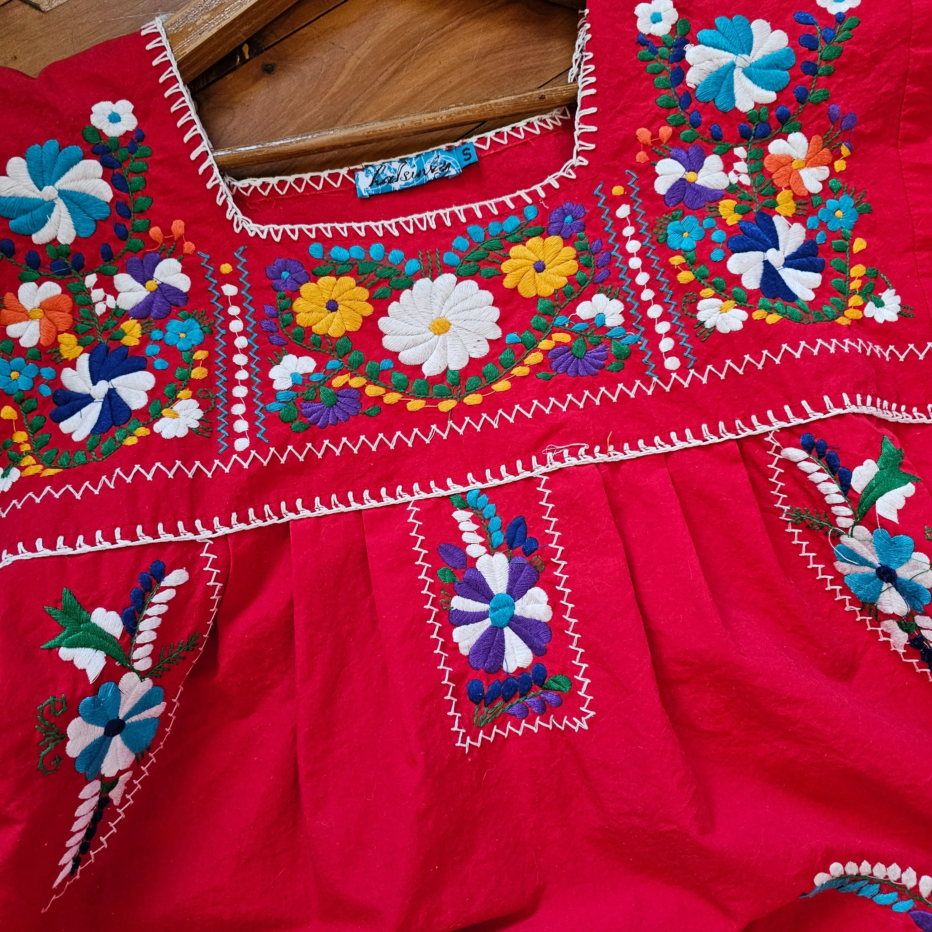 Mexican Embroidered Dress size S