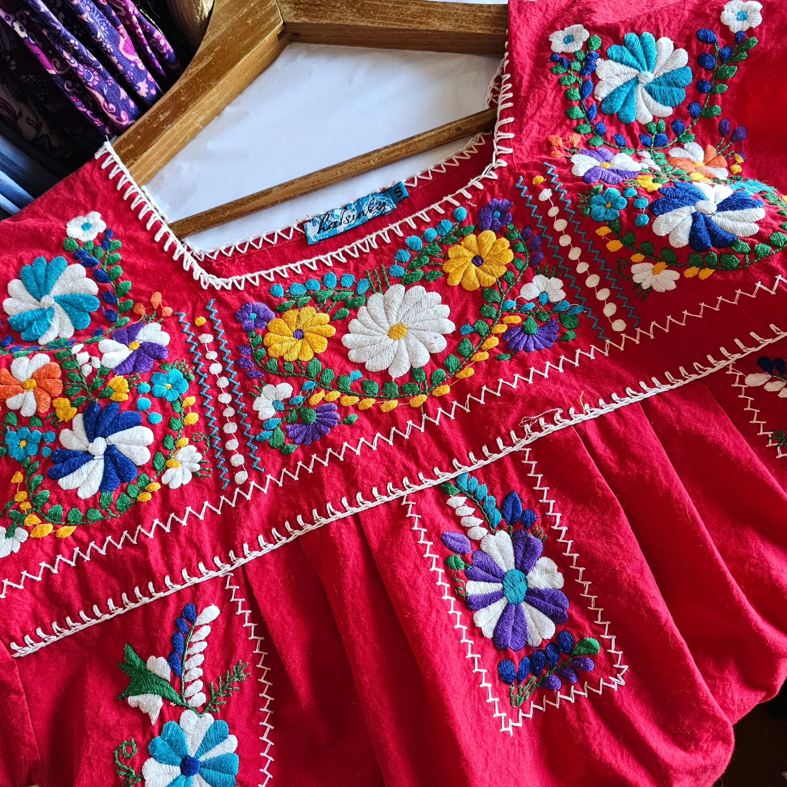 Mexican Embroidered Dress size S