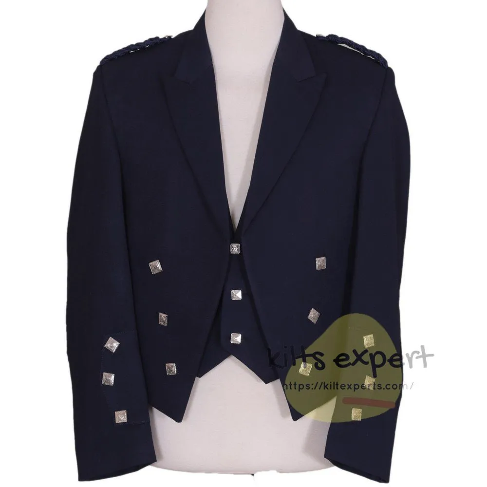 Navy Blue Charlie Jacket With 3 Button Vest