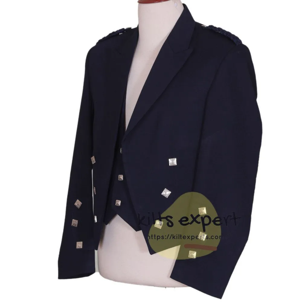 Navy Blue Charlie Jacket With 3 Button Vest