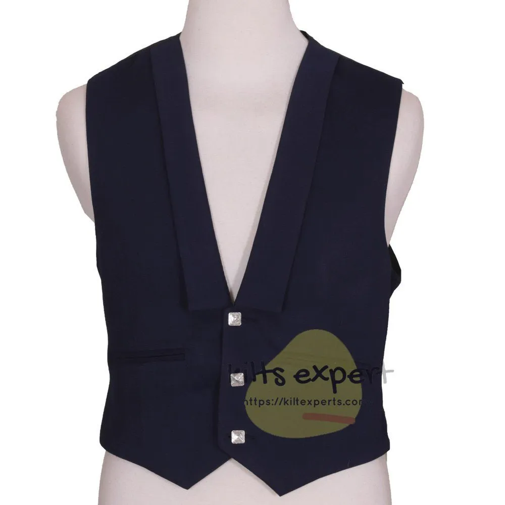 Navy Blue Charlie Jacket With 3 Button Vest
