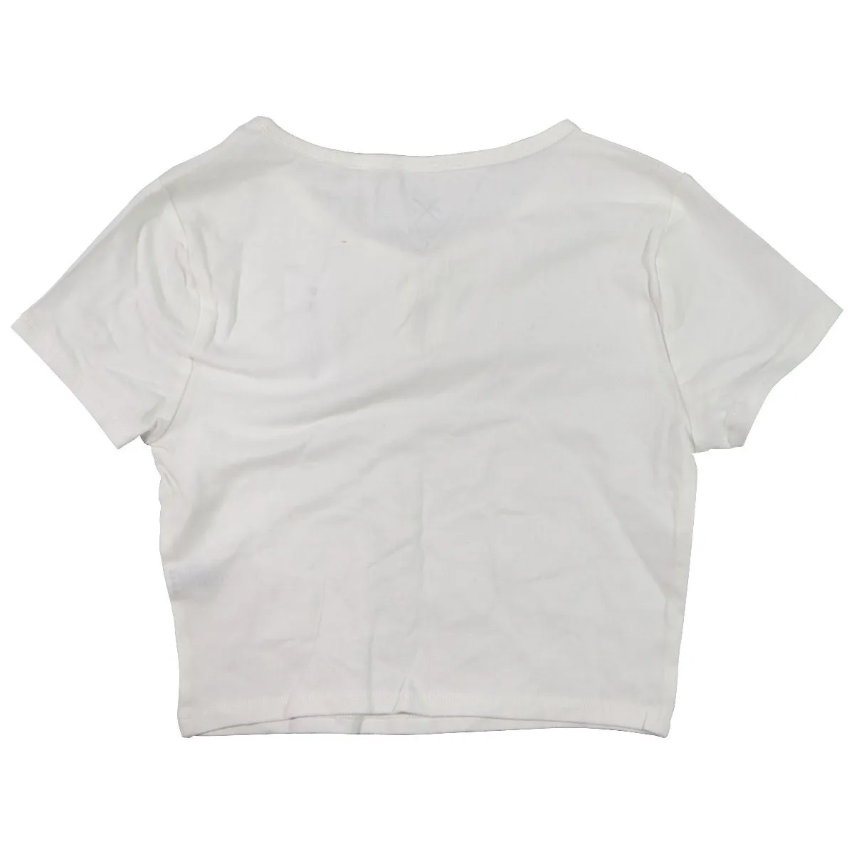 Pacsun Basic Tee with Single-Button Neck for Women - White (Size: S)