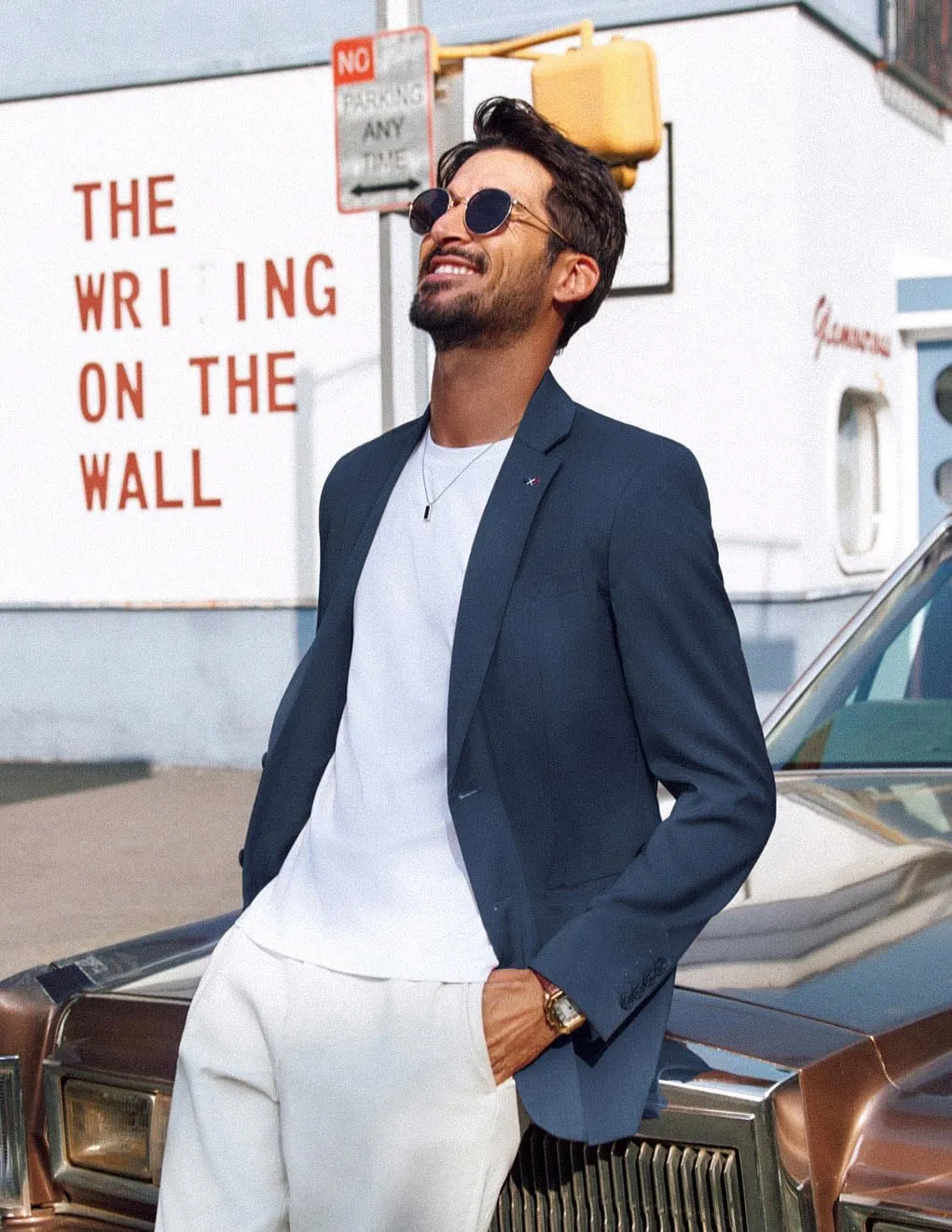 PJ PAUL JONES Mens Blazers Sport Coats Casual Lightweight Two Button Business Suit Jackets