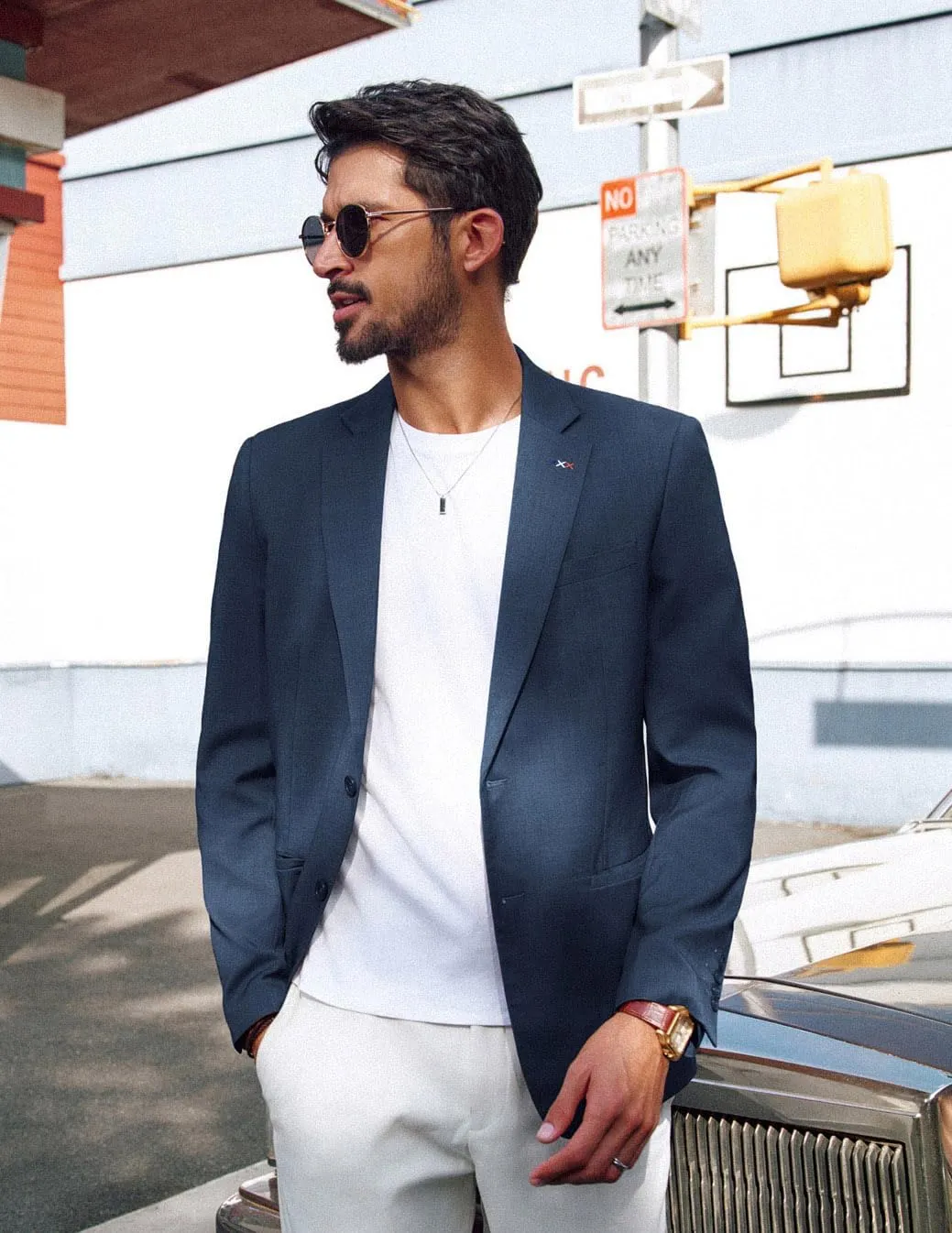 PJ PAUL JONES Mens Blazers Sport Coats Casual Lightweight Two Button Business Suit Jackets