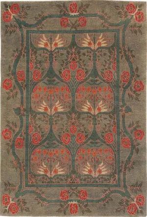 Rambling Rose Sage Rug