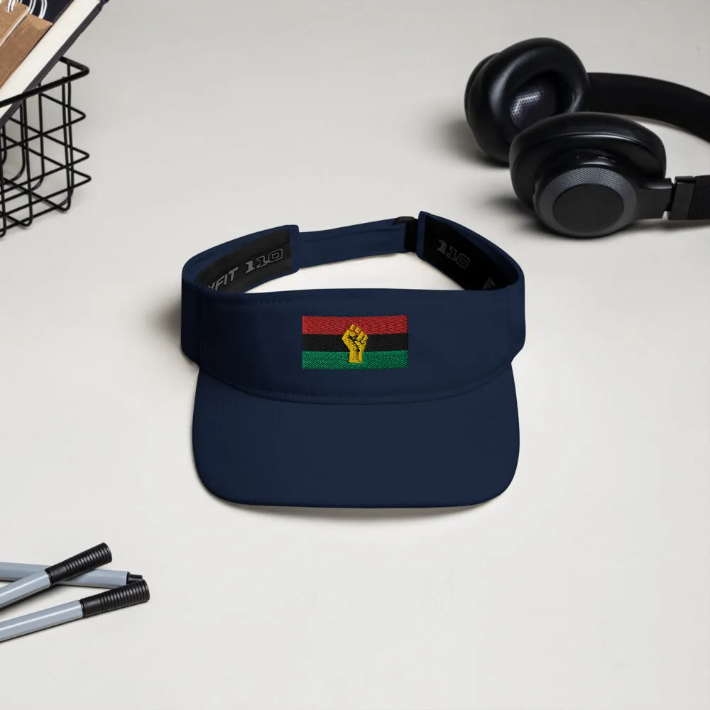 RBG Pan African Flag with Yellow Fist Visor