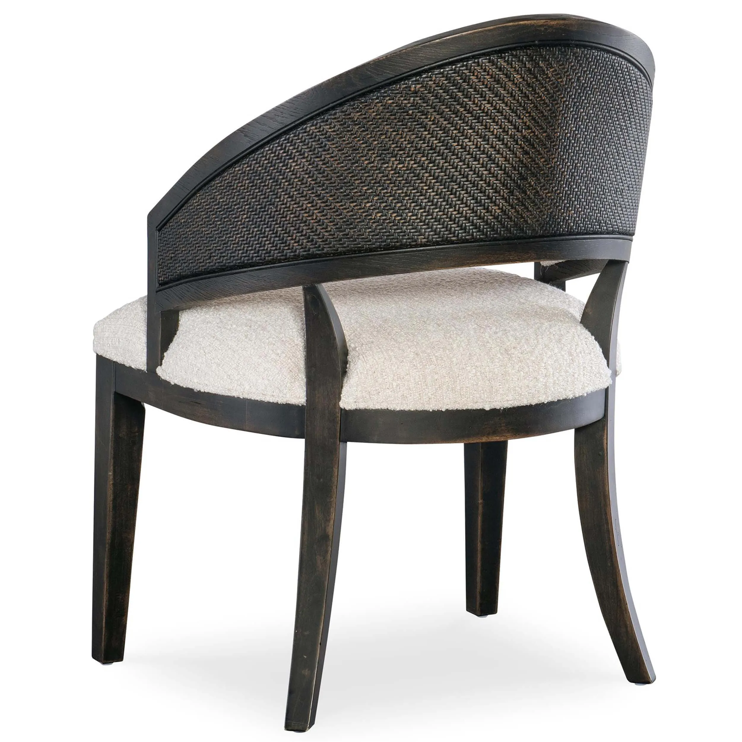 Retreat Cane Barrel Back Chair, Black Sand, Set of 2