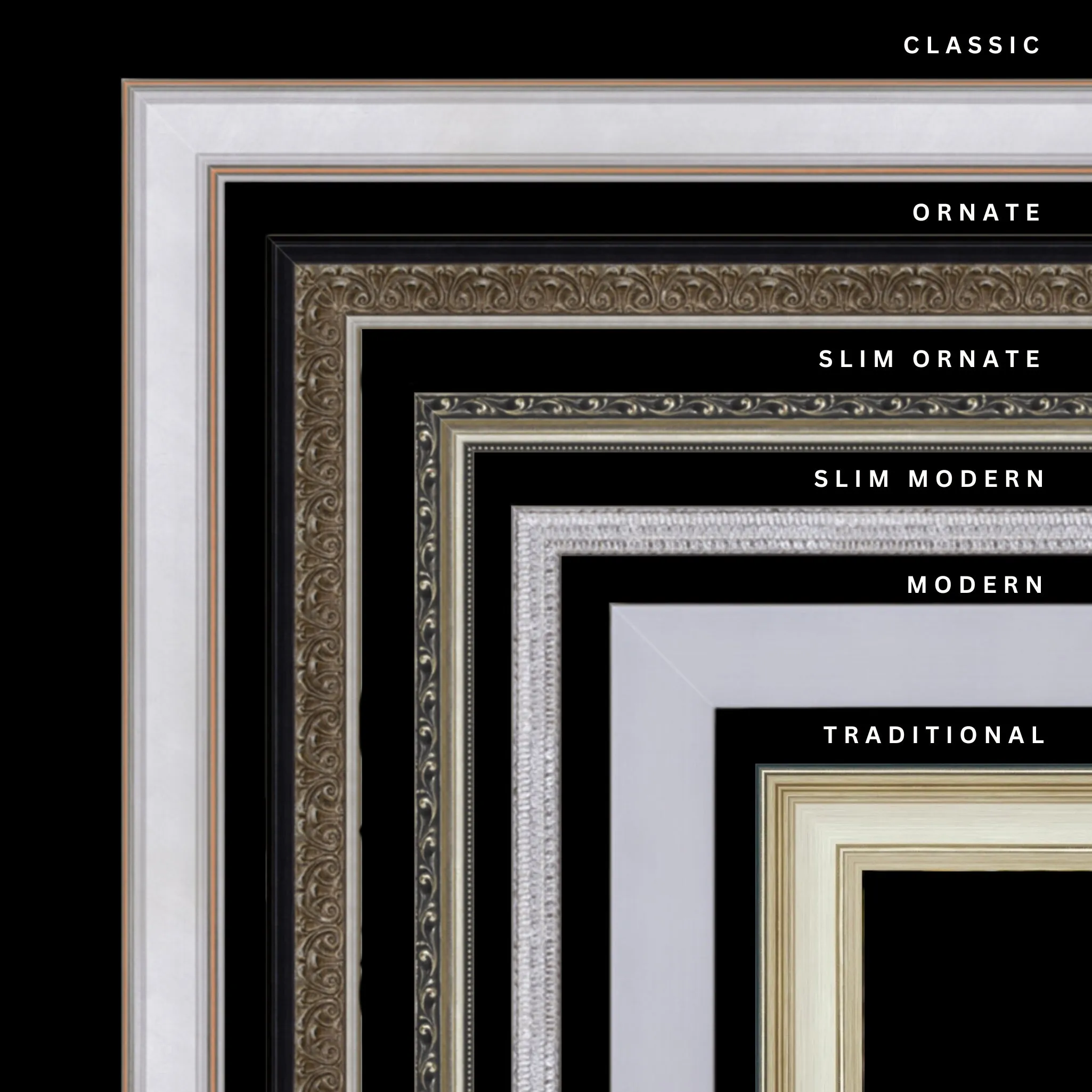 Silver 20x36 Picture Frame Ornate Traditional Classic Antique