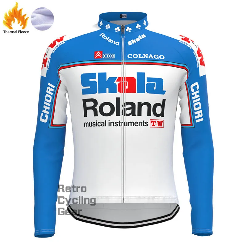 Skala Blue Fleece Retro Cycling Kits