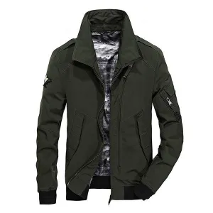 Solid Color Multi Pocket Jacket