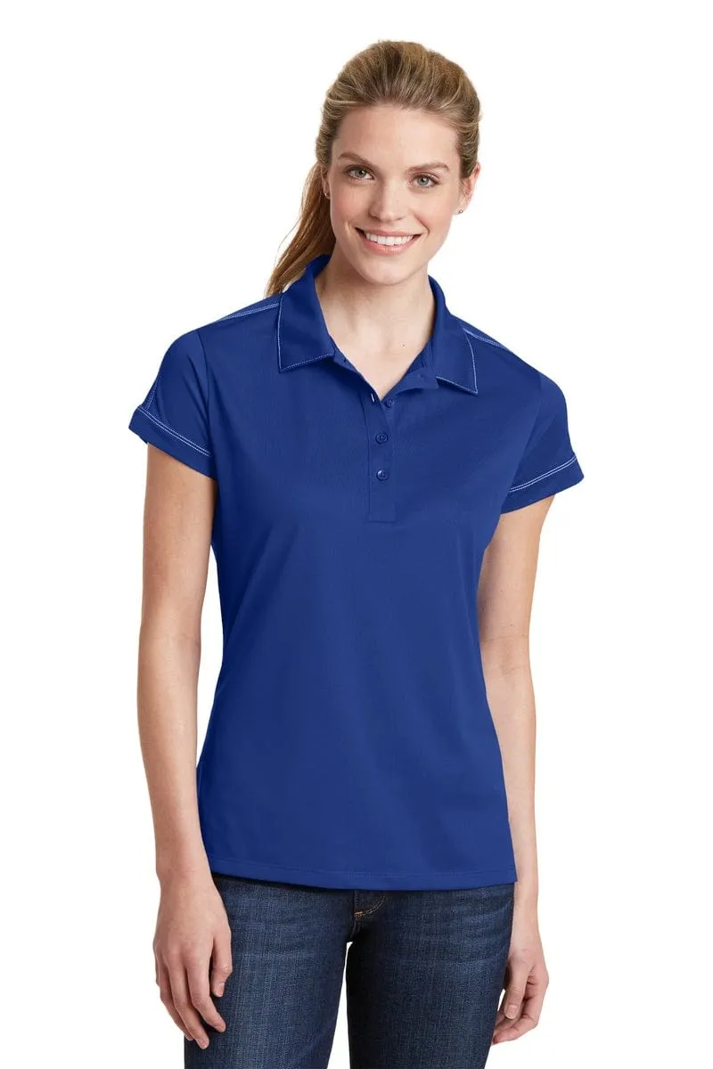 Sport-Tek LST 659: Ladies Contrast Stitch Micropique Sport-Wick Polo