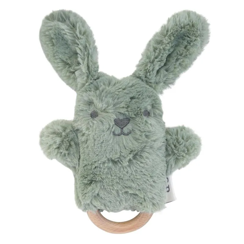 The Animal Wooden Soft Rattle - Various Styles