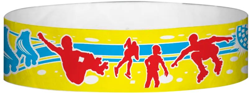 Tyvek® 3/4" x 10" Skate pattern wristbands