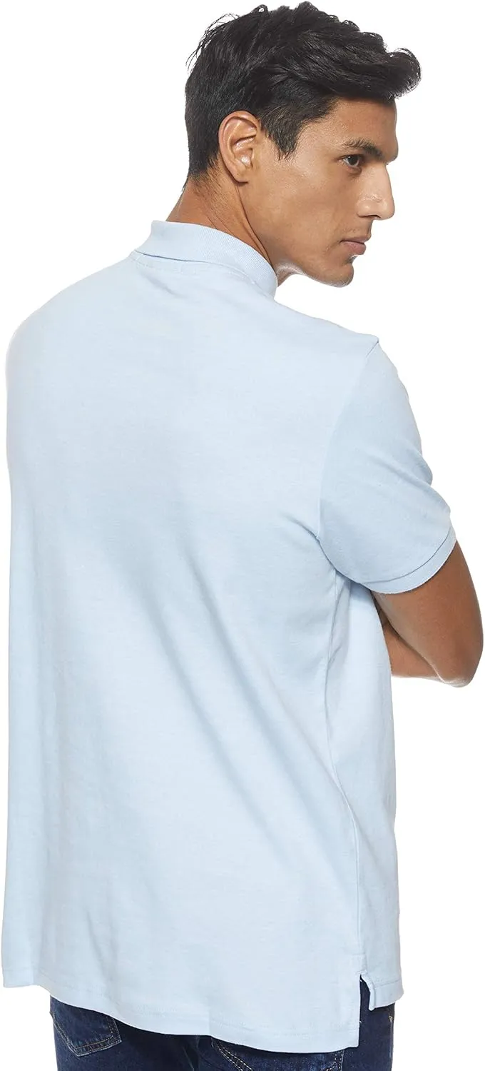 U.S. Polo Assn. Men's Solid Short Sleeve Interlock Polo Shirt, Golf Shirts for Men, Business Casual Polos