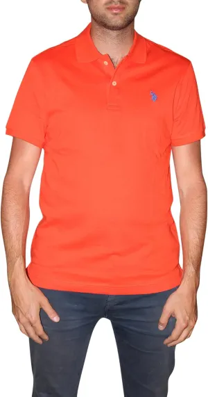 U.S. Polo Assn. Men's Solid Short Sleeve Interlock Polo Shirt, Golf Shirts for Men, Business Casual Polos