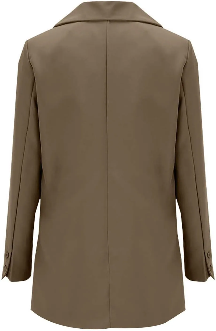 Women's Blazer Jackets Fall Long Sleeve Open Front Button Work Office Suit Jacket with Pockets