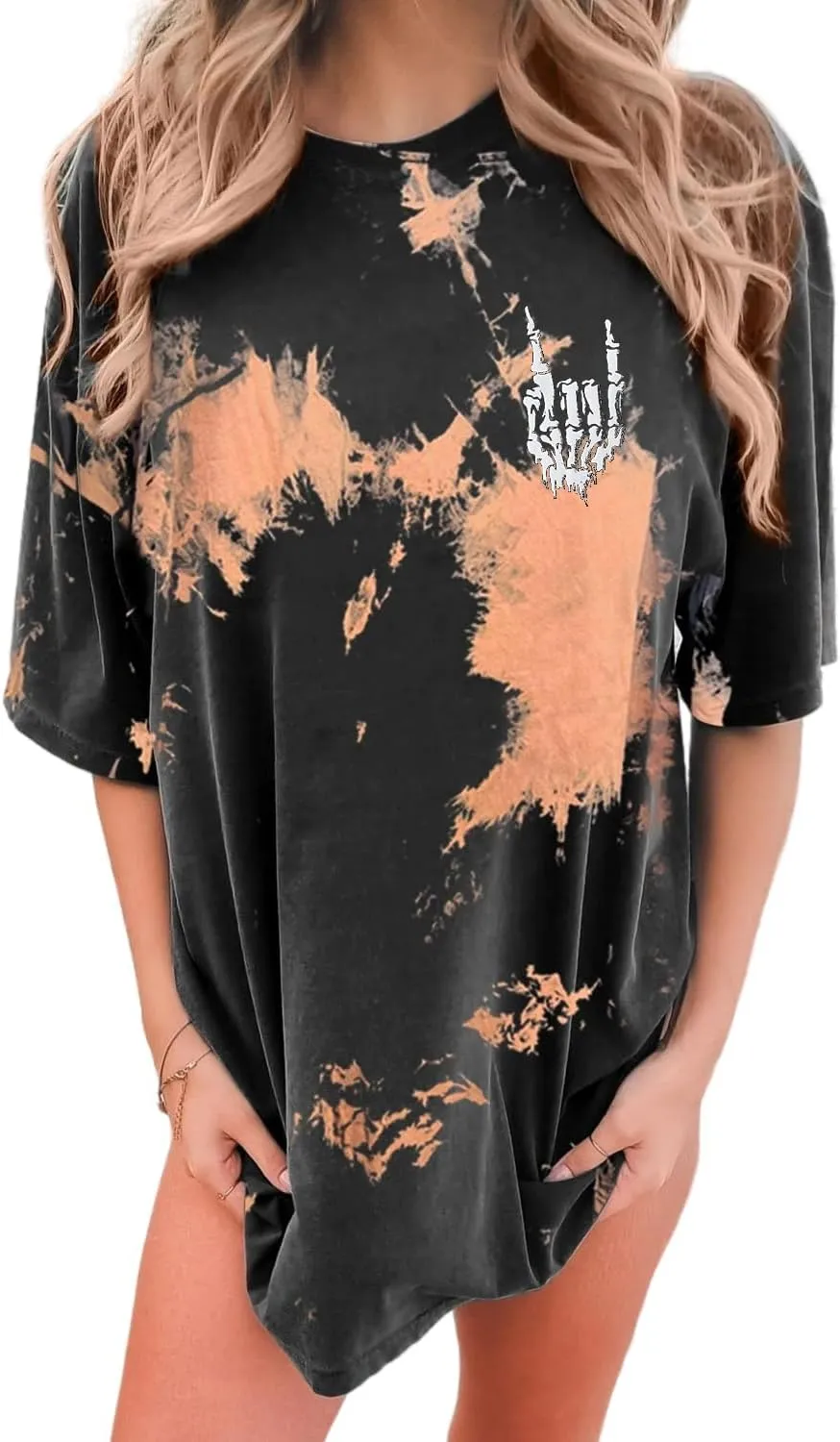 Womens Oversized Graphic Tees Moon Printed Tshirts Butterfly Shirt Vintage Summer Y2K Tops